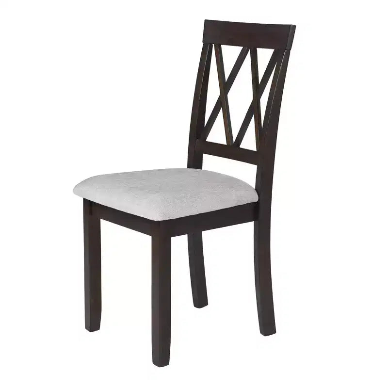 Ensemble table à manger extensible avec 2 chaises rembourrées, idéal pour les espaces compacts, dimensions de 70,9x74,9cm à 116x74,9cm