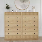 Commode de rangement en bois moderne, 5 tiroirs cannelés, 80 cm de large, idéale pour la chambre d'enfant, le couloir et le salon