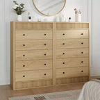 Commode de rangement en bois moderne, 5 tiroirs cannelés, 80 cm de large, idéale pour la chambre d'enfant, le couloir et le salon