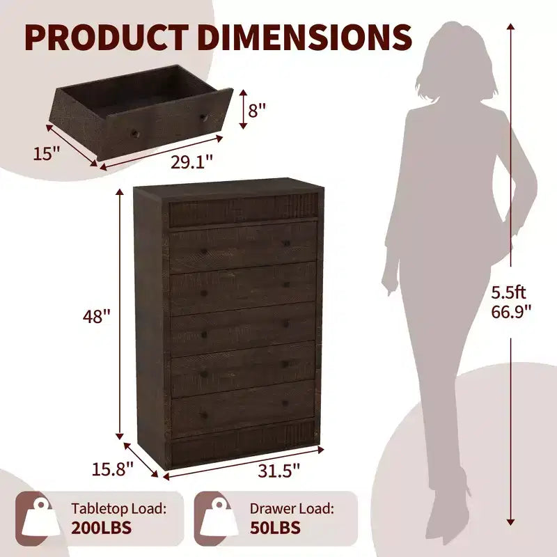 Commode de rangement en bois moderne, 5 tiroirs cannelés, 80 cm de large, idéale pour la chambre d'enfant, le couloir et le salon