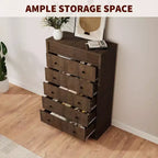 Commode de rangement en bois moderne, 5 tiroirs cannelés, 80 cm de large, idéale pour la chambre d'enfant, le couloir et le salon