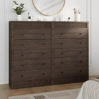 Commode de rangement en bois moderne, 5 tiroirs cannelés, 80 cm de large, idéale pour la chambre d'enfant, le couloir et le salon