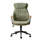 Chaise de bureau pivotante à dossier haut incurvé en bois courbé Basilio Mid-Century Modern avec inclinaison|ART OF LIVING DESIGNS
