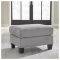 Signature Design by Ashley Adlai Ottoman, Suede-Like Polyester Upholstery, Shadow Gray