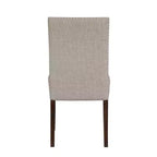 GDFStudio Carter – Chaises de salle à manger classiques modernes en bois, rembourrées avec dossier en tissu texturé et clous décoratifs (lot de 2)