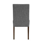 GDFStudio Carter – Chaises de salle à manger classiques modernes en bois, rembourrées avec dossier en tissu texturé et clous décoratifs (lot de 2)