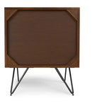Table de chevet industrielle moderne Moreno de 20 pouces de large en noyer
