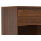 Table de chevet industrielle moderne Moreno de 20 pouces de large en noyer