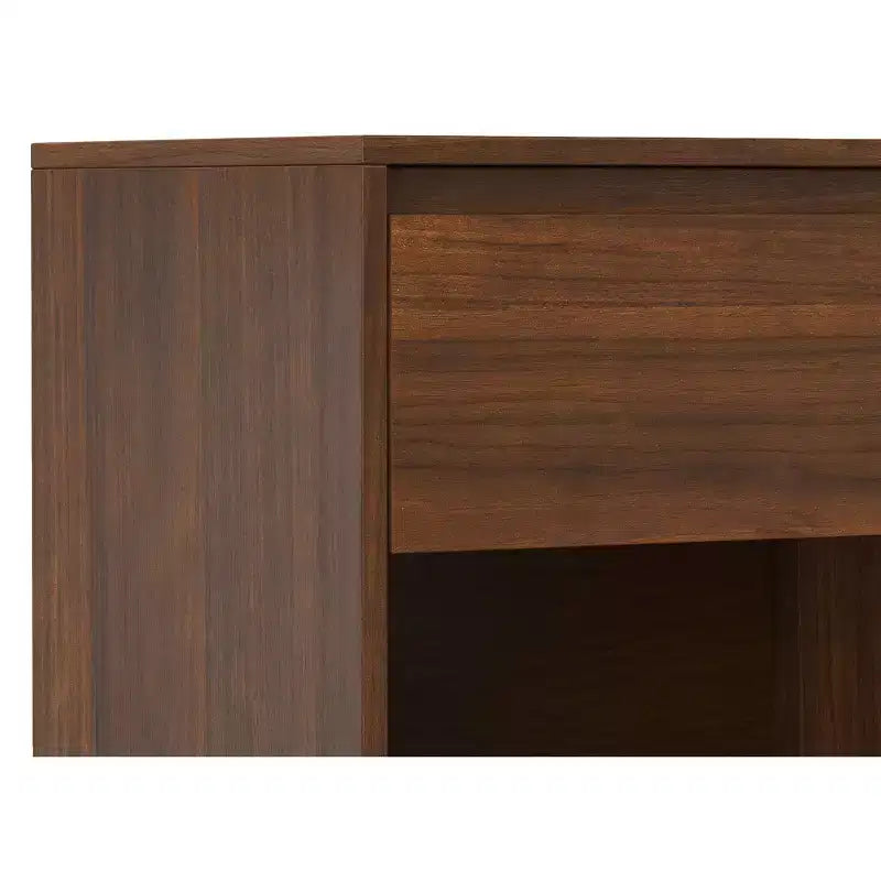 Table de chevet industrielle moderne Moreno de 20 pouces de large en noyer