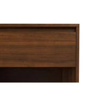 Table de chevet industrielle moderne Moreno de 20 pouces de large en noyer