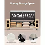 46 Tabouret de rangement pour chaussures avec charnières de sécurité, idéal pour la chambre à coucher, le salon et les bancs d'entrée, capacité de charge maximale de 180 kg