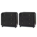 Ernest 27 Tall 3-Drawer End Tbale Set of 2 |Hulala Home-BLACK