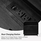 Ernest 27 po. Table d'appoint à 3 tiroirs (lot de 2) | Hulala Home-NOIR