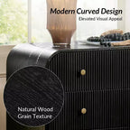 Ernest 27 po. Table d'appoint à 3 tiroirs (lot de 2) | Hulala Home-NOIR
