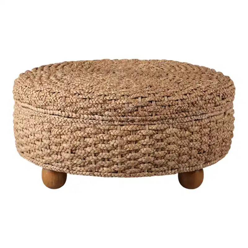 Décoration d'intérieur - Ottoman de coiffeuse - Ottoman de rangement pour chambre à coucher - Tabouret élégant et repose-pieds ottoman pour pièce d'appoint fonctionnelle - 16.5, Marron