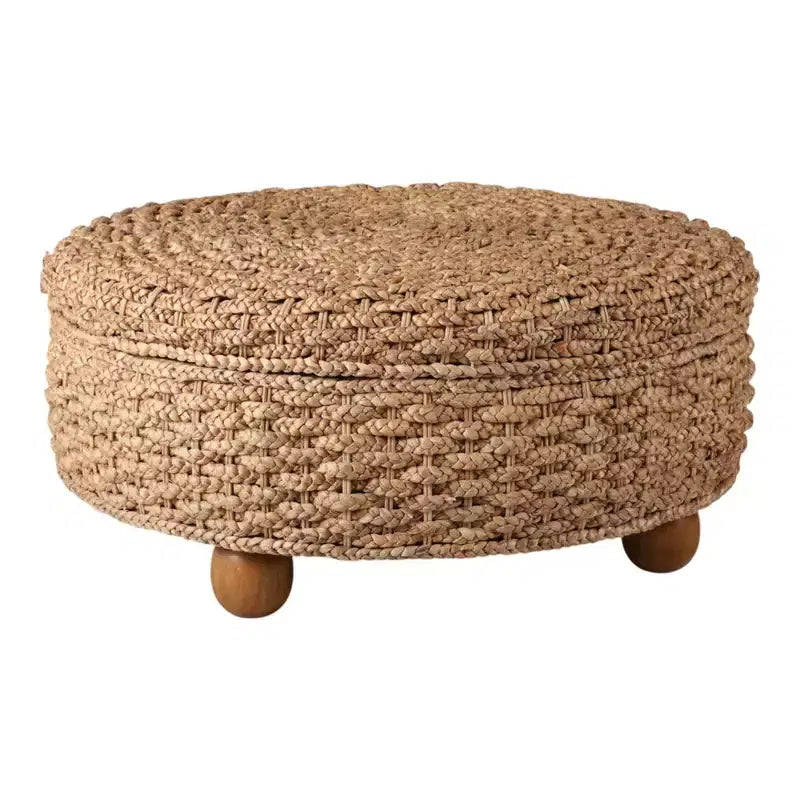Décoration d'intérieur - Ottoman de coiffeuse - Ottoman de rangement pour chambre à coucher - Tabouret élégant et repose-pieds ottoman pour pièce d'appoint fonctionnelle - 16.5, Marron
