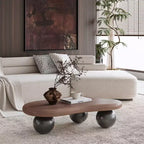 Table basse GDFStudio Adam moderne en forme de nuage avec 3 pieds sphériques