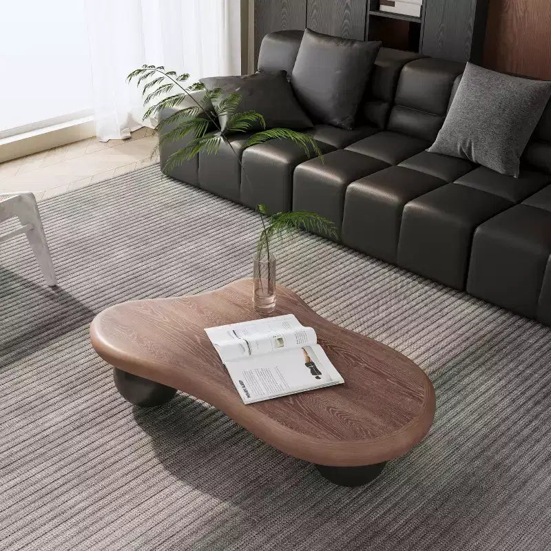 Table basse GDFStudio Adam moderne en forme de nuage avec 3 pieds sphériques