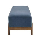 Banc rembourré Christopher Knight Home Blinny de 54,75 po de largeur avec pieds en bois d'hévéa