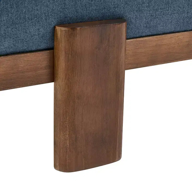 Banc rembourré Christopher Knight Home Blinny de 54,75 po de largeur avec pieds en bois d'hévéa