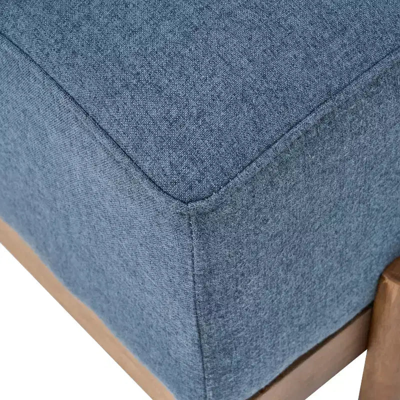 Banc rembourré Christopher Knight Home Blinny de 54,75 po de largeur avec pieds en bois d'hévéa