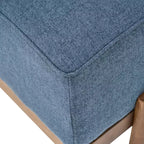 Banc rembourré Christopher Knight Home Blinny de 54,75 po de largeur avec pieds en bois d'hévéa