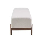 Banc rembourré Christopher Knight Home Blinny de 54,75 po de largeur avec pieds en bois d'hévéa