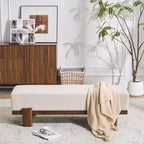 Christopher Knight Home Blinny 54.75W Upholstered Bench with Rubber Wood Legs