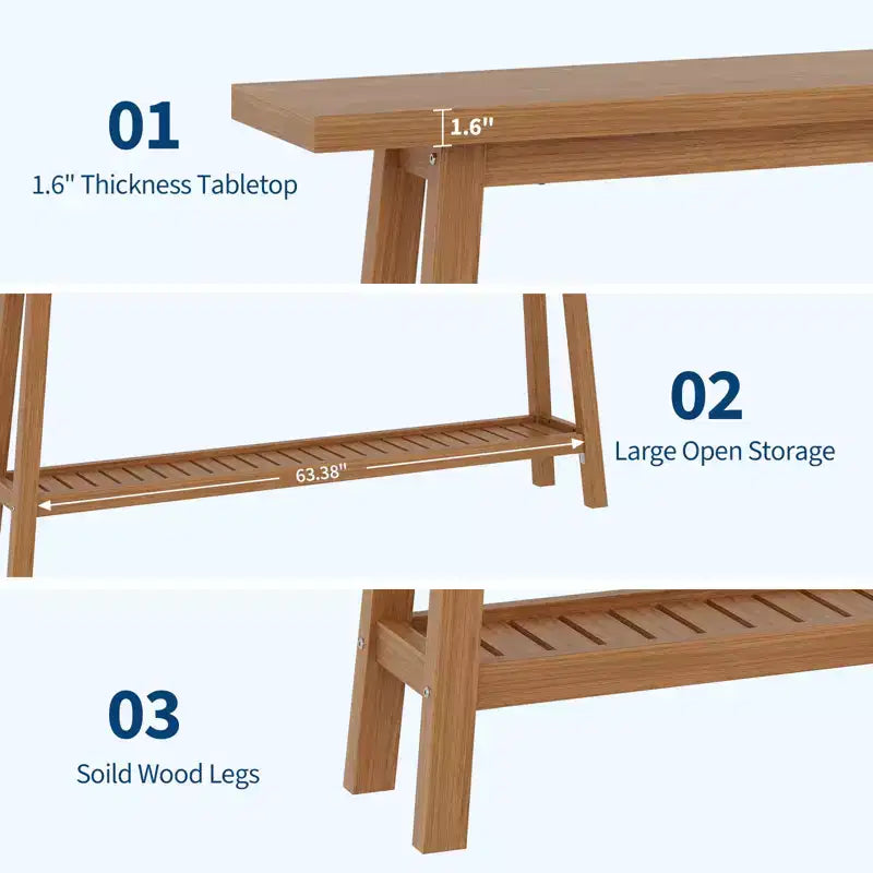 Console, Table de Canapé Étroite à 2 Niveaux Derrière le Canapé, Table d'Entrée Extra Longue pour Couloir, Table d'Entrée de Ferme Industrielle pour Salon, Foyer