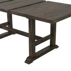 Ensemble de salle à manger rustique extensible 6 pièces Whisen, comprenant une table de salle à manger à tréteaux de 195,3 cm et 4 chaises de salle à manger rembourrées, 1 banc.
