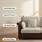 Canapé détachable 2 places confortable Dyonery 78 au design ergonomique, gris