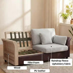 Canapé détachable 2 places confortable Dyonery 78 au design ergonomique, gris