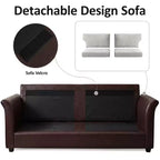 Canapé détachable 2 places confortable Dyonery 78 au design ergonomique, gris