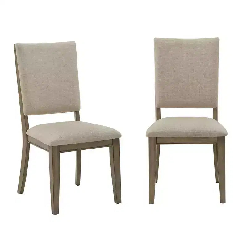 Chaises de salle à manger Carson en tissu beige antique (lot de 2) - Taupe antique/Beige - iNSPIREQ