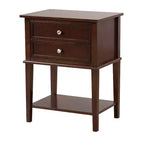 Table de Chevet Rectangulaire en Bois HomeStock pour Salon et Chambre à Coucher