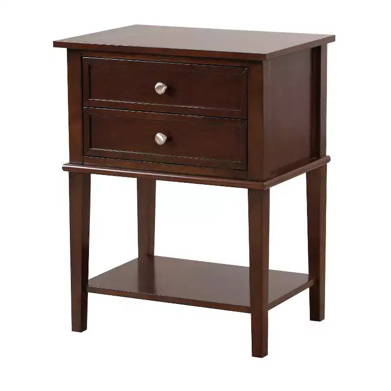 Table de Chevet Rectangulaire en Bois HomeStock pour Salon et Chambre à Coucher