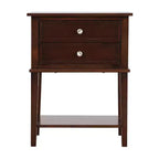Table de Chevet Rectangulaire en Bois HomeStock pour Salon et Chambre à Coucher