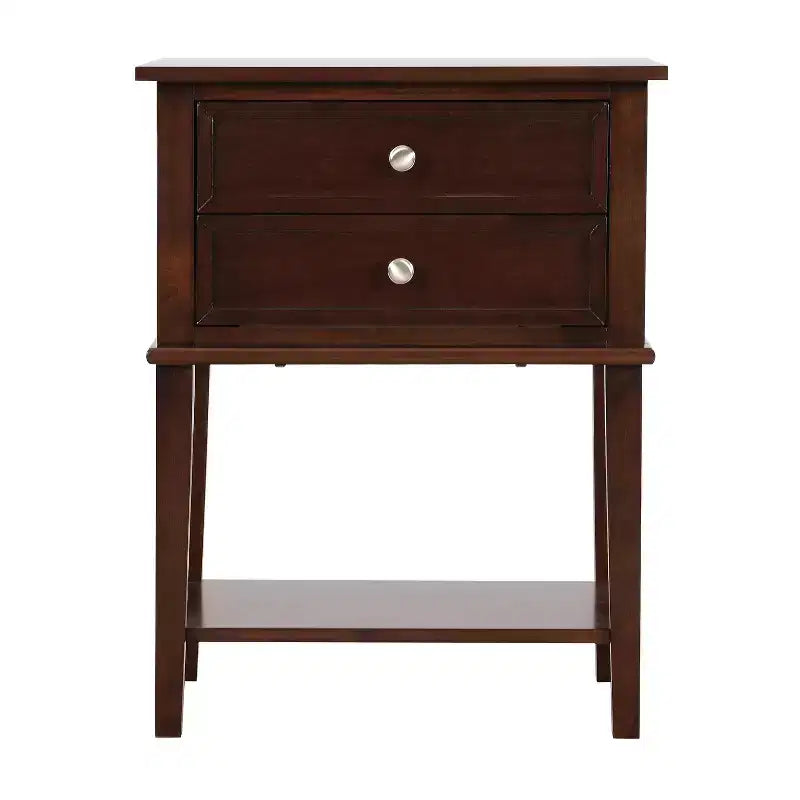 Table de Chevet Rectangulaire en Bois HomeStock pour Salon et Chambre à Coucher