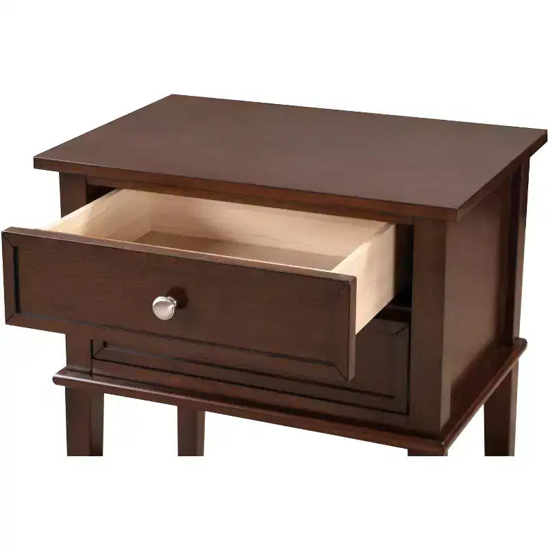 Table de Chevet Rectangulaire en Bois HomeStock pour Salon et Chambre à Coucher