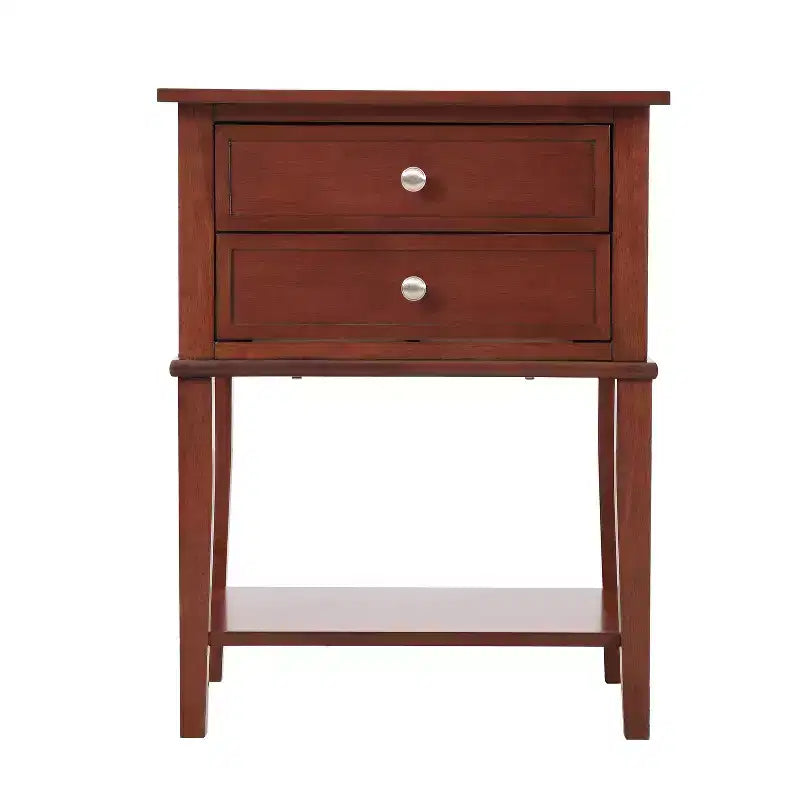 Table de Chevet Rectangulaire en Bois HomeStock pour Salon et Chambre à Coucher