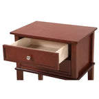 Table de Chevet Rectangulaire en Bois HomeStock pour Salon et Chambre à Coucher