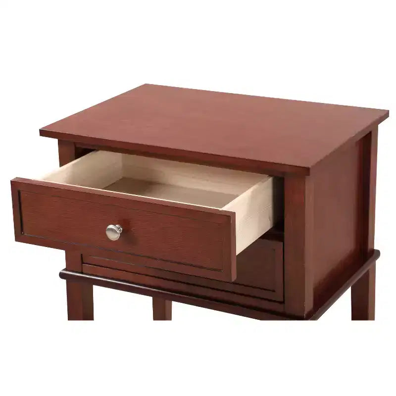 Table de Chevet Rectangulaire en Bois HomeStock pour Salon et Chambre à Coucher