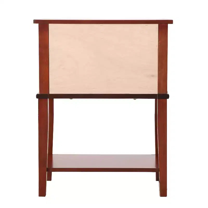 Table de Chevet Rectangulaire en Bois HomeStock pour Salon et Chambre à Coucher