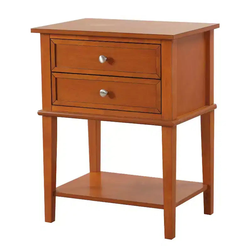 Table de Chevet Rectangulaire en Bois HomeStock pour Salon et Chambre à Coucher