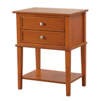 Table de Chevet Rectangulaire en Bois HomeStock pour Salon et Chambre à Coucher