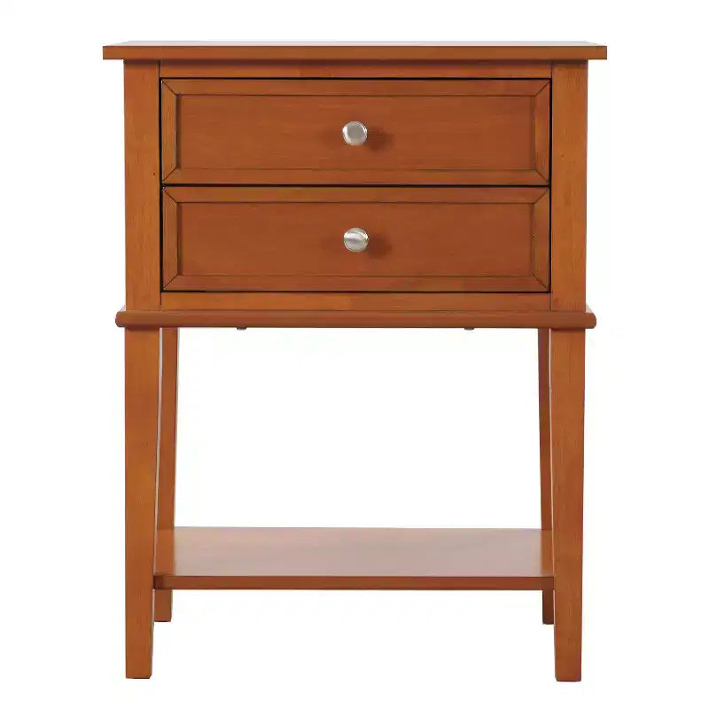 Table de Chevet Rectangulaire en Bois HomeStock pour Salon et Chambre à Coucher