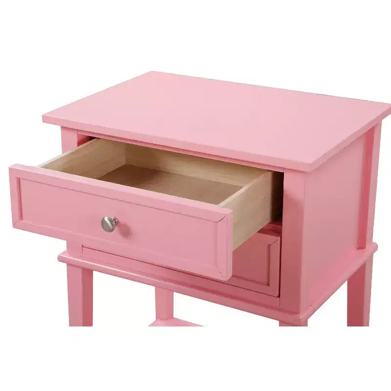 Table de Chevet Rectangulaire en Bois HomeStock pour Salon et Chambre à Coucher