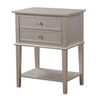 Table de Chevet Rectangulaire en Bois HomeStock pour Salon et Chambre à Coucher