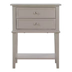 Table de Chevet Rectangulaire en Bois HomeStock pour Salon et Chambre à Coucher