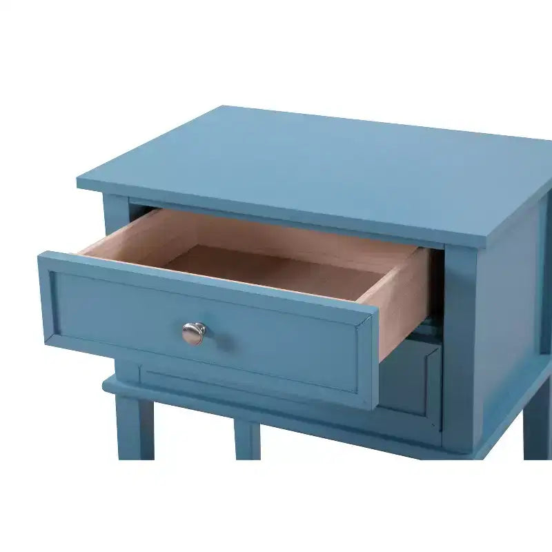 Table de Chevet Rectangulaire en Bois HomeStock pour Salon et Chambre à Coucher